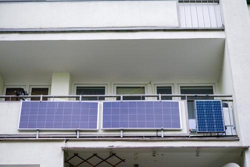 Solar,Panels,On,The,Balcony,Of,An,Apartment,In,A